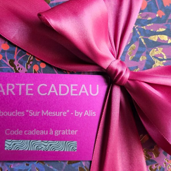 Carte cadeau Les Boucles d'Alis pour une paire de boucles d'oreilles sur mesure